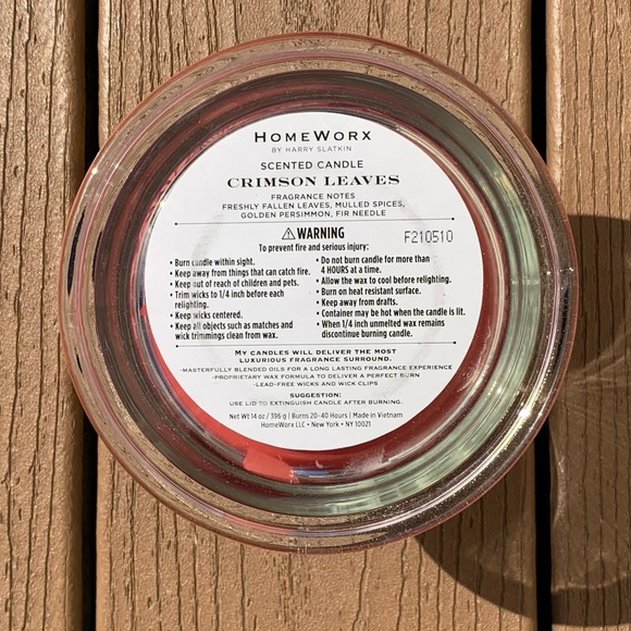 🆕HARRY SLATKIN HOMEWORX “CRIMSON LEAVES” 3 WICK FALL COLLECTION CANDLE - Picture 5 of 5